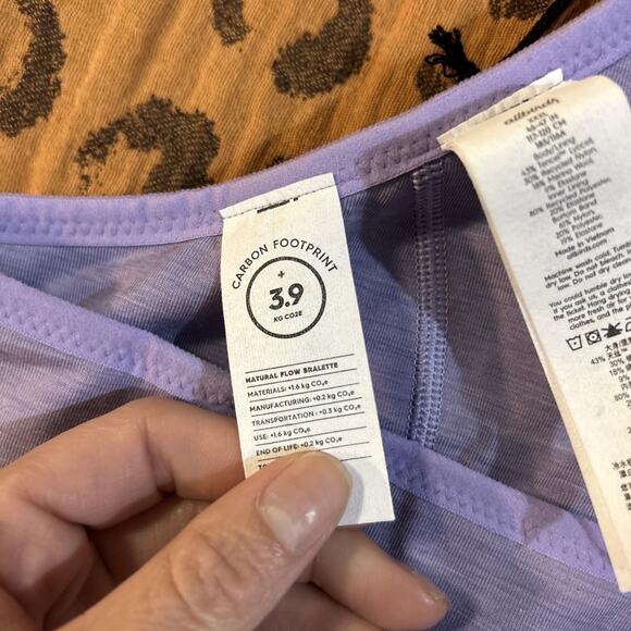 Allbirds XXL Sports Bra Natural Flow Bralette Merino Wool Blend 42-46 Purple - Picture 7 of 7